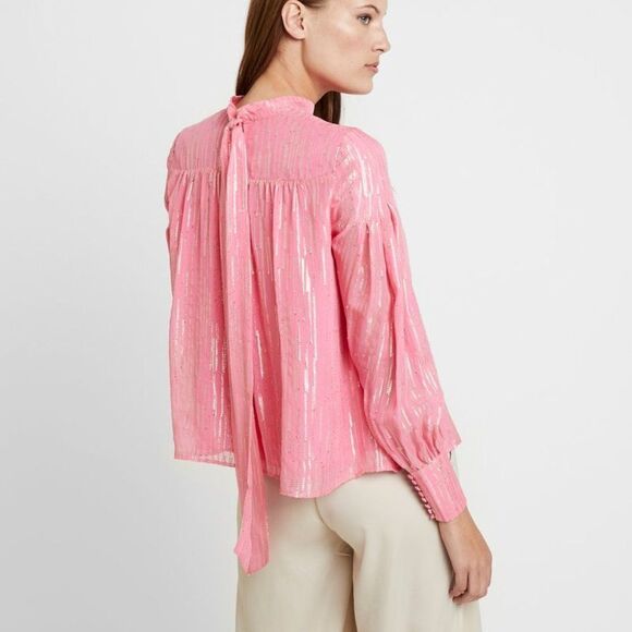 New Birgitte Herskind Ilse Silk Striped Blouse - Picture 3 of 15